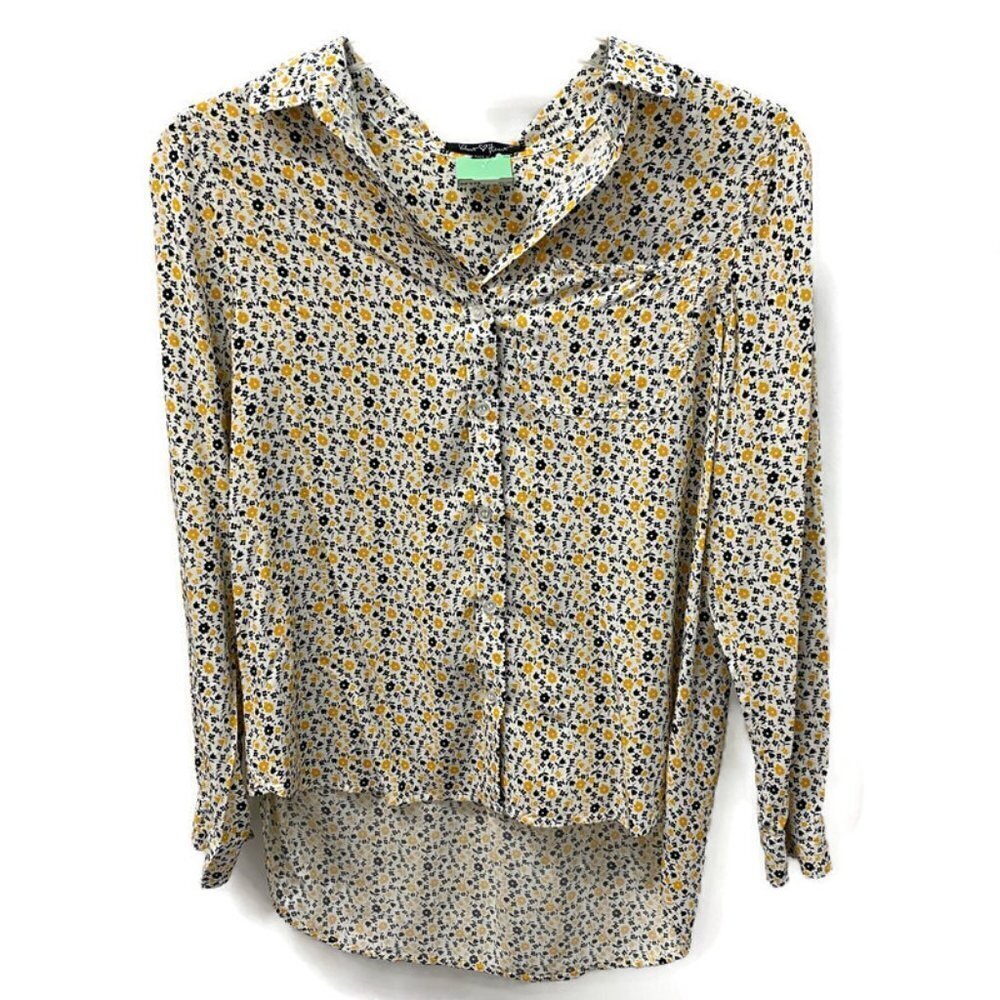 Velvet Heart White & Yellow Floral Blouse